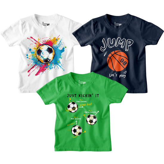 Boy Graphic Printed  Combo Tees