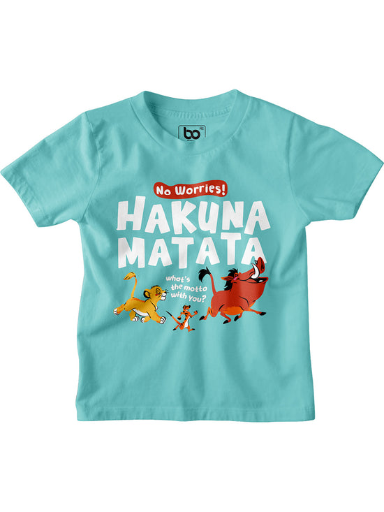 Bonorganik Kids Hakuna Matata Co-ords Set Blue T-Shirt & Shorts