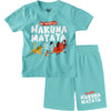 Bonorganik Kids Hakuna Matata Co-ords Set Blue T-Shirt & Shorts