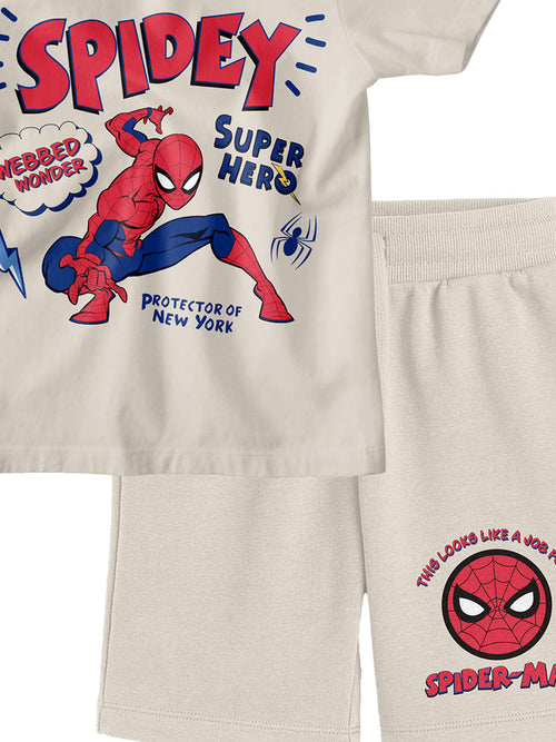 Bonorganik Kids Spider-Man Superhero Co-ords Set T-Shirt & Shorts