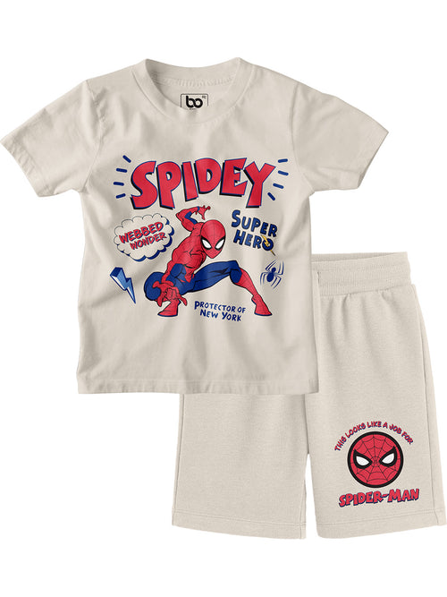Bonorganik Kids Spider-Man Superhero Co-ords Set T-Shirt & Shorts