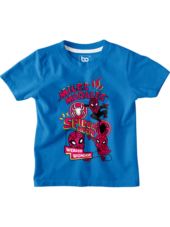 Bonorganik Kids Spider-Man Graphic Co-ords Set Blue T-Shirt & Shorts
