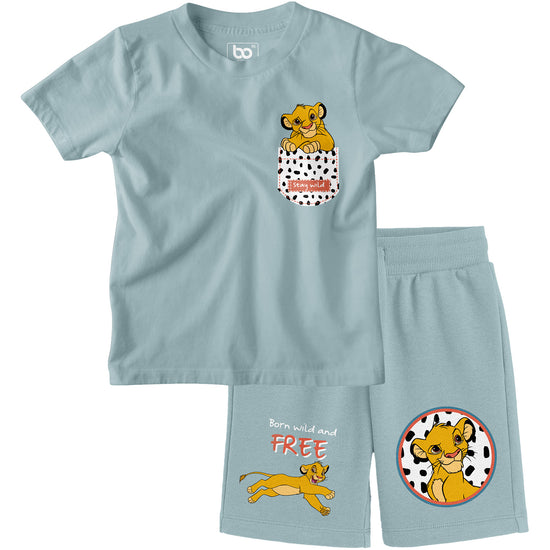 Kids Lion King Stay Wild Co-ords Set T-Shirt & Shorts