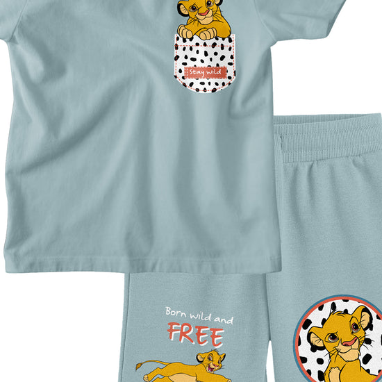 Kids Lion King Stay Wild Co-ords Set T-Shirt & Shorts