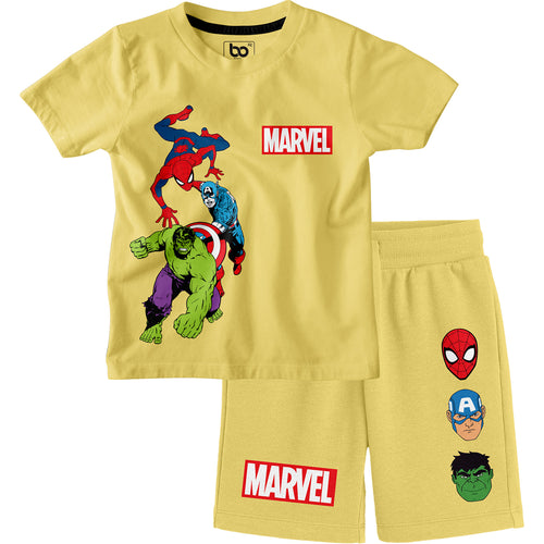 Bonorganik Kids Marvel Co-ords Set T-Shirt & Shorts