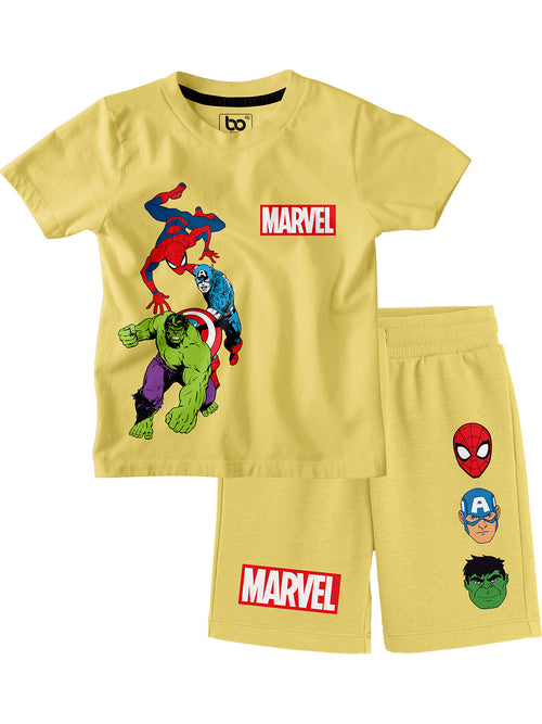 Bonorganik Kids Marvel Co-ords Set T-Shirt & Shorts