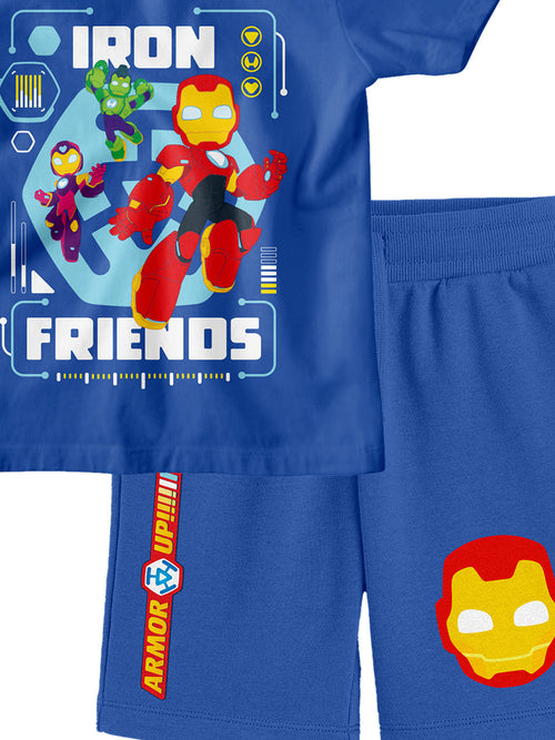 Bonorganik Kids Iron Man & Friends Co-ords Set T-Shirt & Shorts
