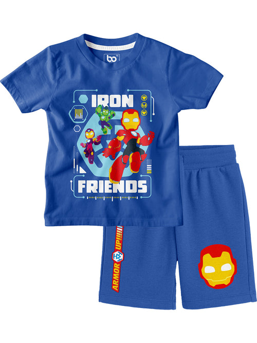 Bonorganik Kids Iron Man & Friends Co-ords Set T-Shirt & Shorts