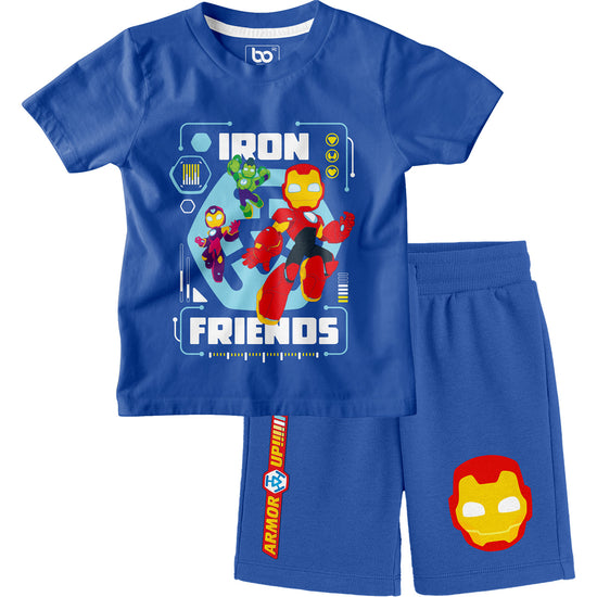 Kids Iron Man & Friends Co-ords Set T-Shirt & Shorts