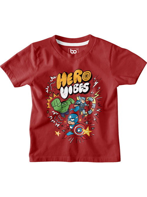 Bonorganik Kids hero vibes Co-ords Set T-Shirt & Shorts