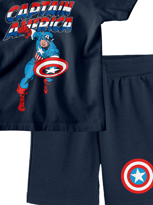 Bonorganik Kids Captian America Co-ords Set T-Shirt & Shorts