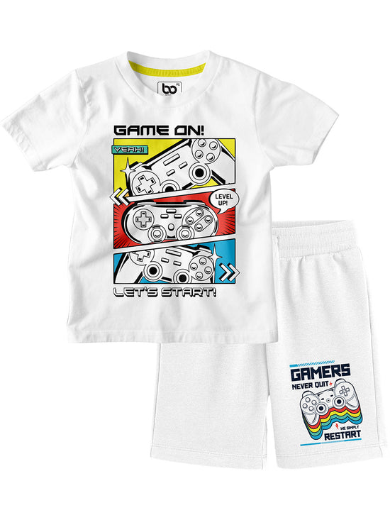 Bonorganik Kids Game On Gamer Co-ords Set T-Shirt & Shorts