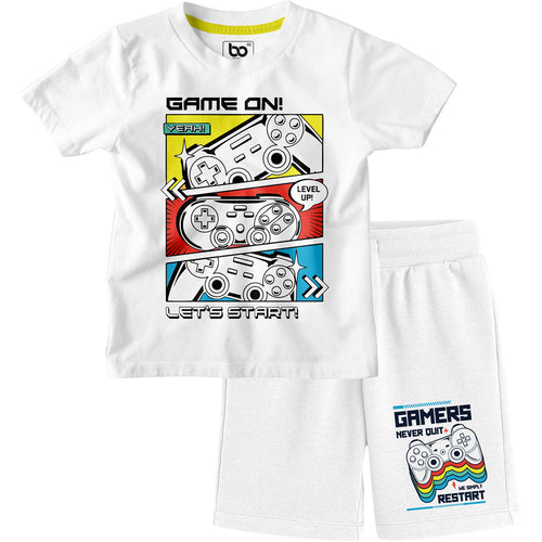 Bonorganik Kids Game On Gamer Co-ords Set T-Shirt & Shorts