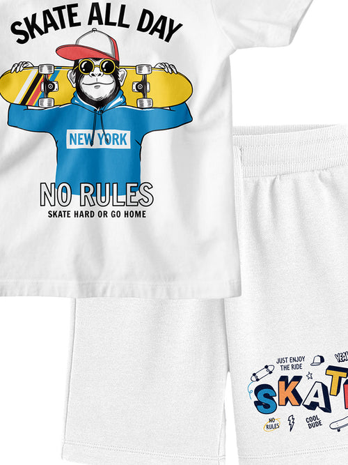 Bonorganik Kids Skate All Day Co-ords Set T-Shirt & Shorts
