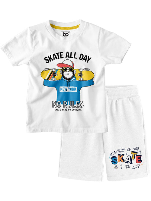 Bonorganik Kids Skate All Day Co-ords Set T-Shirt & Shorts