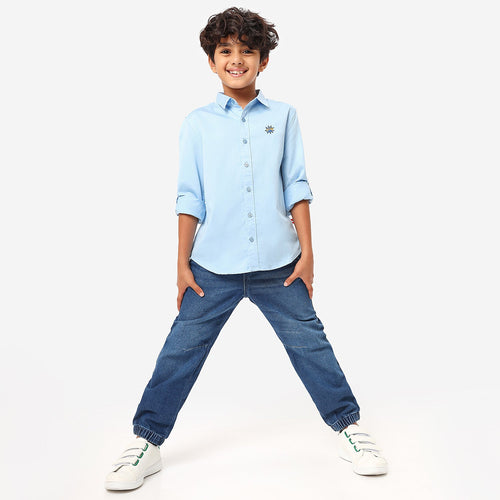 BONKIDS BOYS Embroidery Full Sleeve SHIRTS