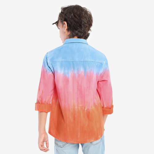 Boys Tie & Dye Full Sleeve Shirt