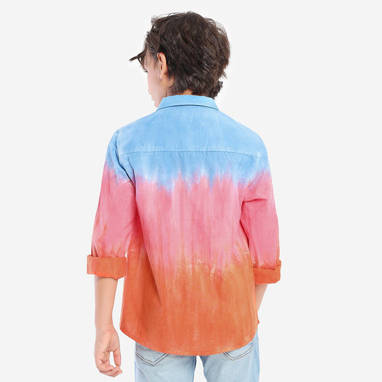 Boys Tie & Dye Full Sleeve Shirt
