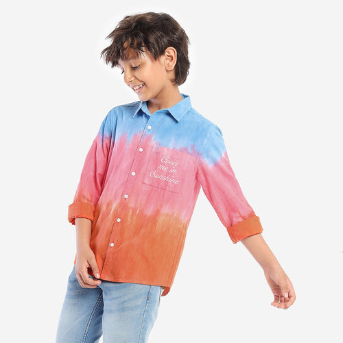 Boys Tie & Dye Full Sleeve Shirt