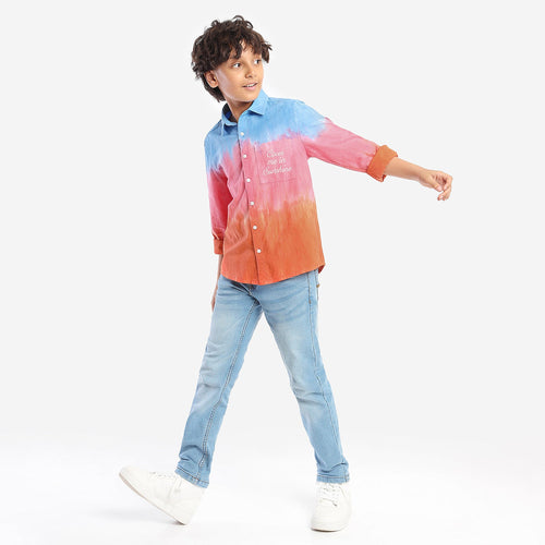 Boys Tie & Dye Full Sleeve Shirt