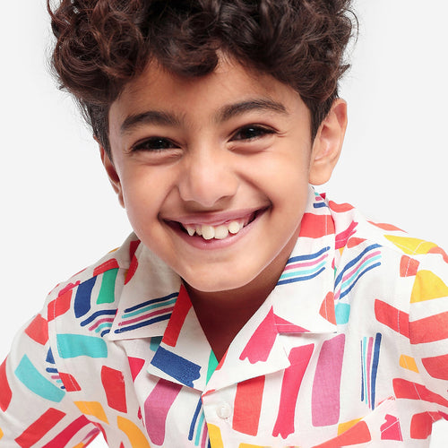 Boys Color Block Shirt