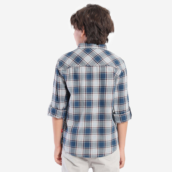 Boys Blue Checks Full sleeve Shirt