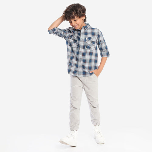 Boys Blue Checks Full sleeve Shirt