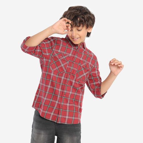 Boys Red Color Shirt