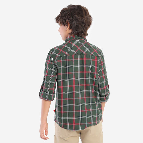 Boys Black Checks Color Shirt