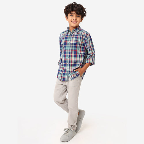 BONKIDS BOYS Checks Full Sleeves SHIRTS
