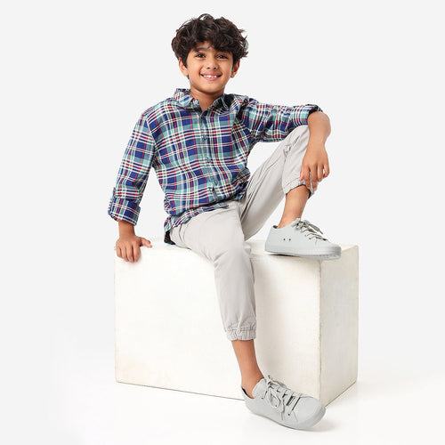 BONKIDS BOYS Checks Full Sleeves SHIRTS