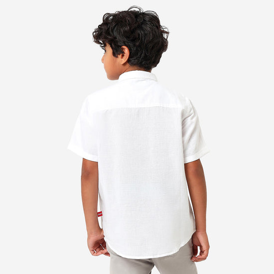 BONKIDS BOYS Mickey Embroidery Half Sleeve SHIRTS