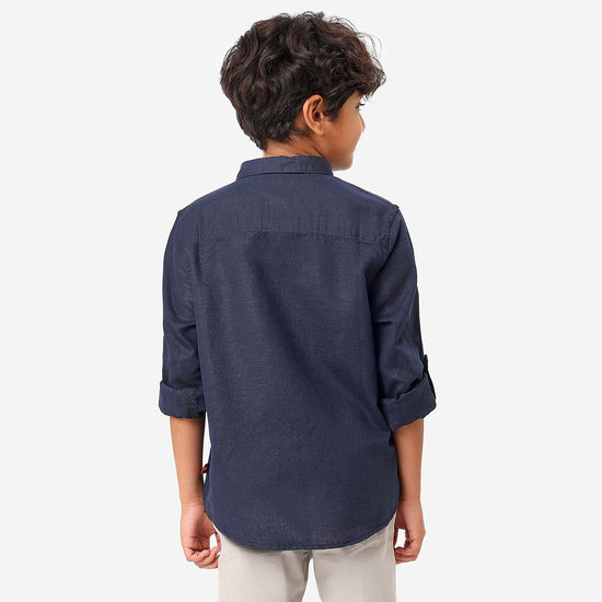 BONKIDS BOYS Hero Embroidery Full Sleeve SHIRTS
