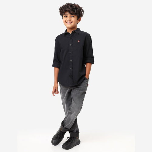 BONKIDS BOYS Avengers Embroidery Full Sleeve SHIRTS