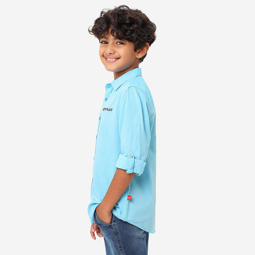 BONKIDS BOYS Lets Play Embroidery Full Sleeve SHIRTS