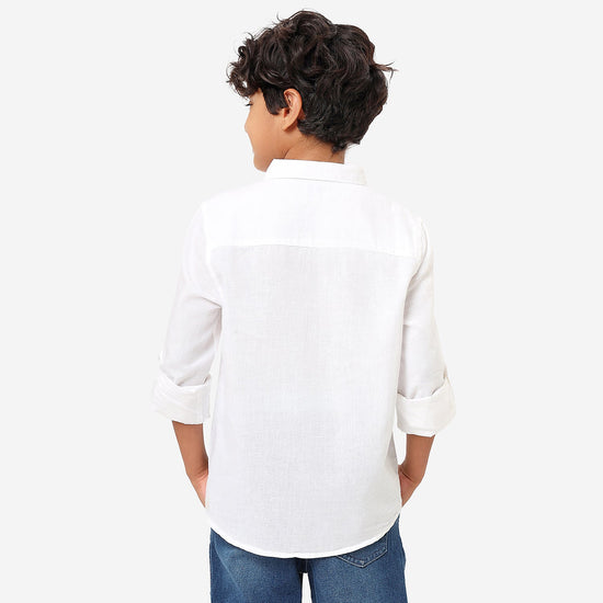 BONKIDS BOYS Iron Man Embroidery Full Sleeve SHIRTS