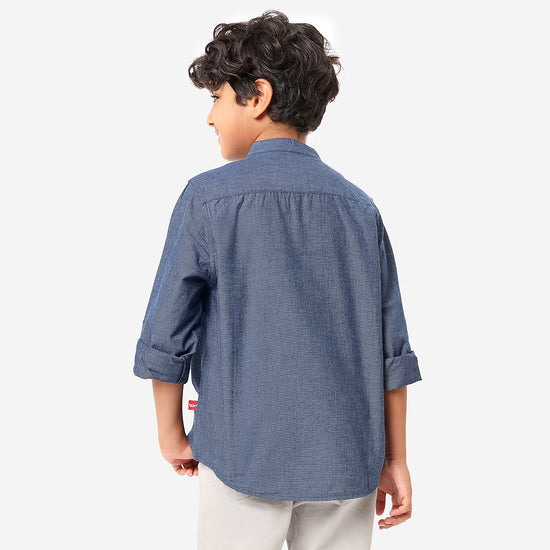 BONKIDS BOYS Solid Mandarin collar SHIRTS