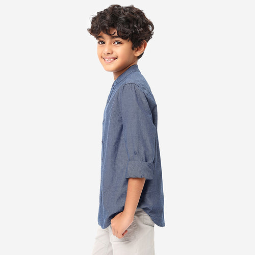 BONKIDS BOYS Solid Mandarin collar SHIRTS