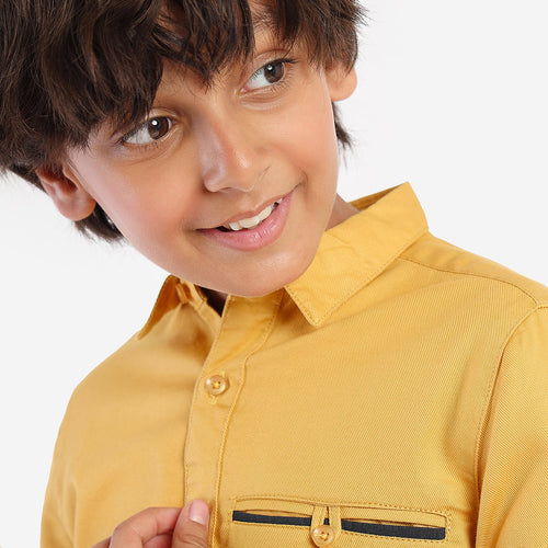 Boys Mustard Color Shirt