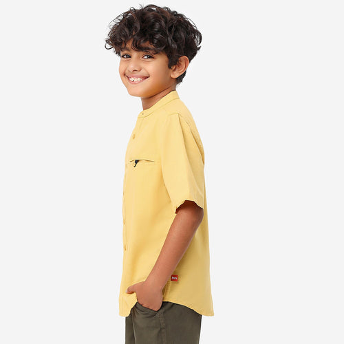 BONKIDS BOYS Yellow Half Sleeve SHIRTS