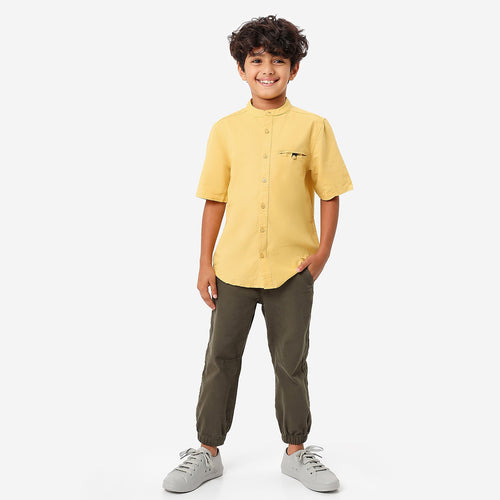 BONKIDS BOYS Yellow Half Sleeve SHIRTS