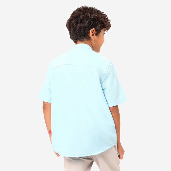 BONKIDS BOYS Sky Blue Half Sleeve SHIRTS