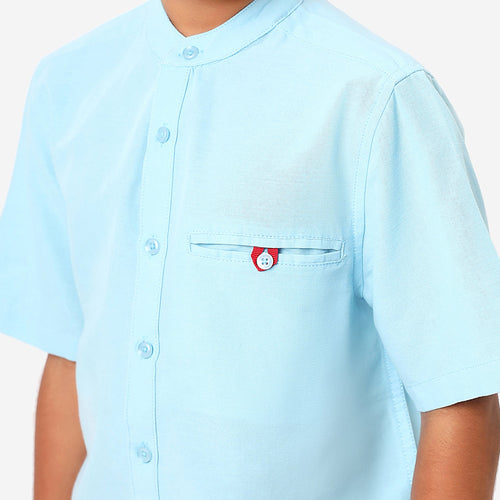 BONKIDS BOYS Sky Blue Half Sleeve SHIRTS