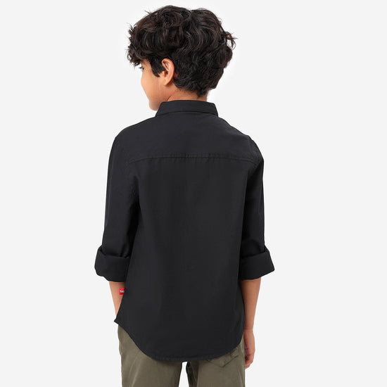 BONKIDS BOYS Blue Hulk Embroidery Full Sleeve SHIRTS