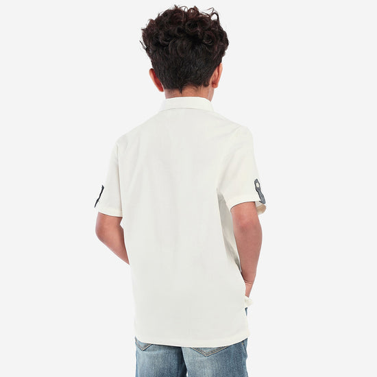Boys Iron Man Embroidery Shirt