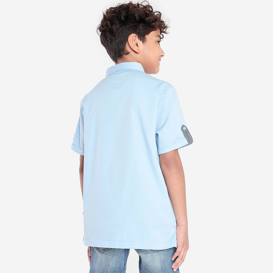 Boys Avengers Embroidery Half Sleeve Shirt
