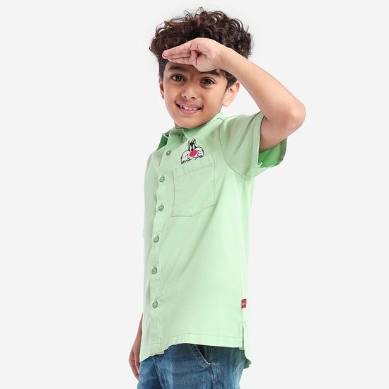 Boys Green loony tunes Shirt
