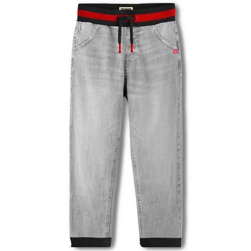 Boys Grey Jeans Jogger Fit