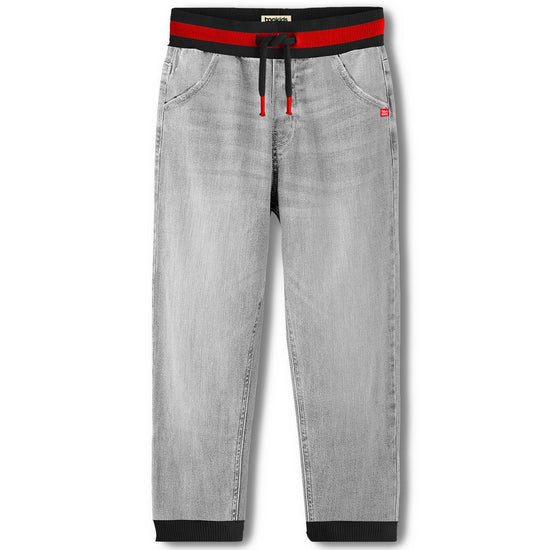 Boys Grey Jeans Jogger Fit