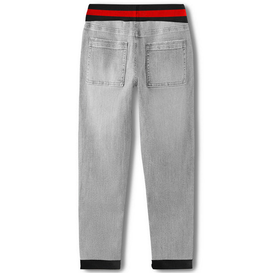 Boys Grey Jeans Jogger Fit